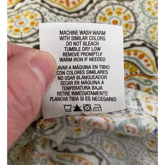 Structure Collection Men's S Slim Fit Cotton Linen Blend Button Up Boho Shirt - Picture 6 of 7